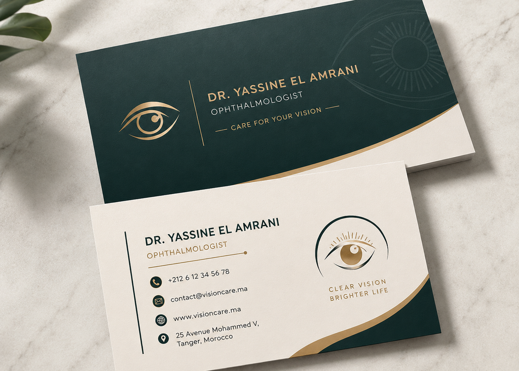 Professional Ophthalmologist Business Card PSD Template Bundle