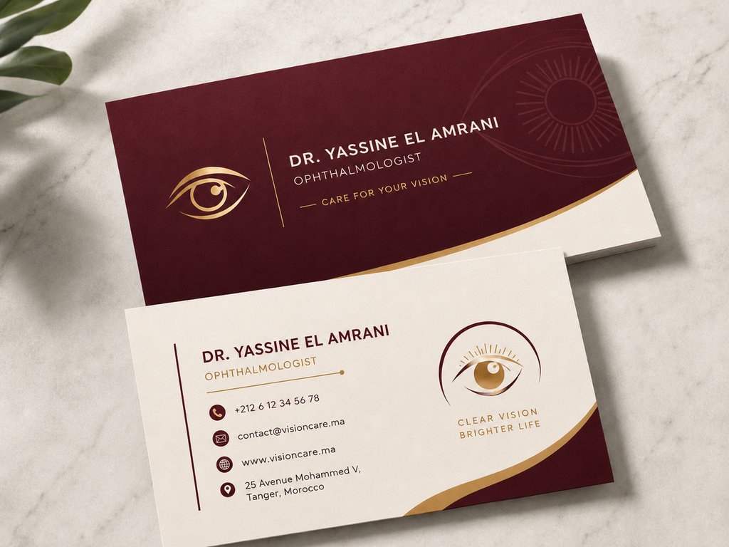 Professional Ophthalmologist Business Card PSD Template Bundle