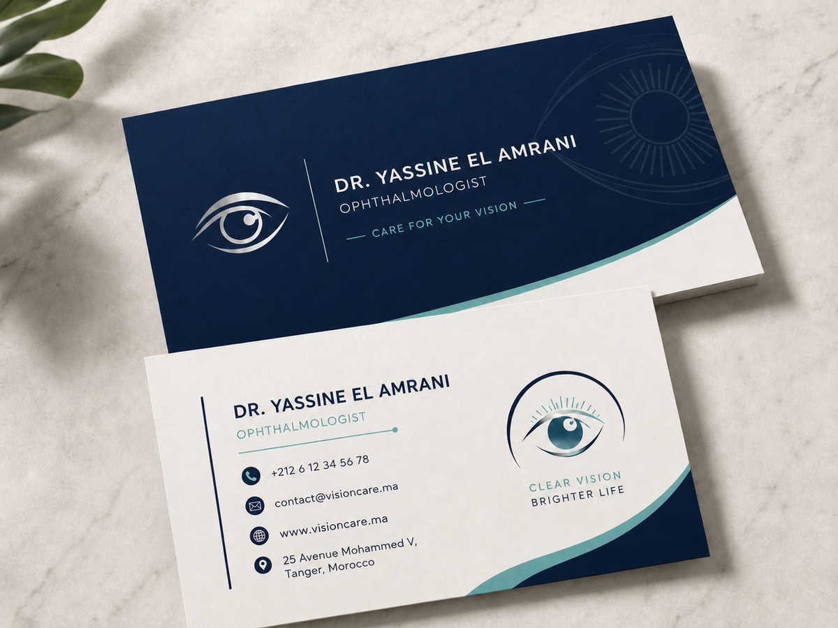 Professional Ophthalmologist Business Card PSD Template Bundle
