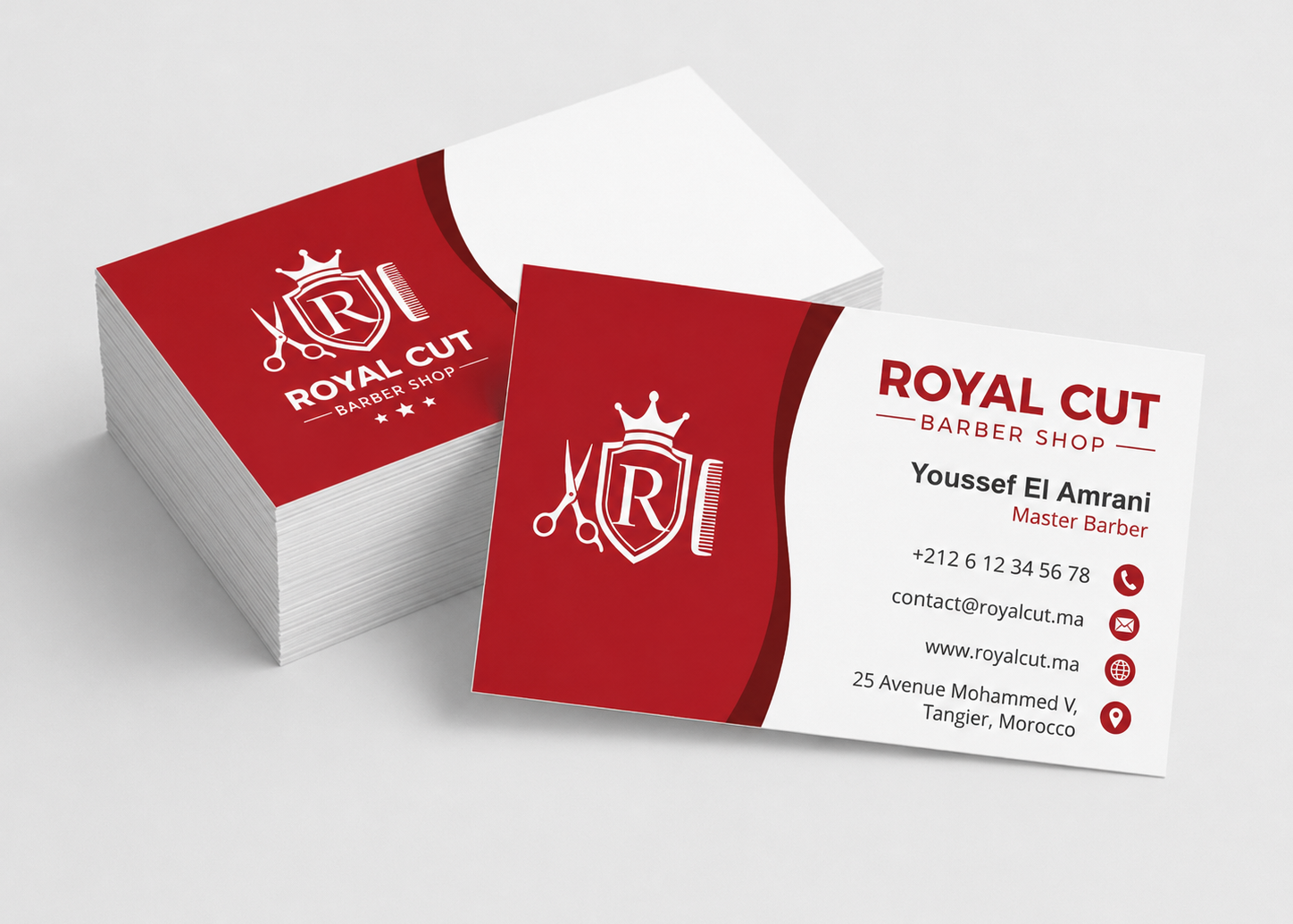 Barber Shop Business Card PSD Template Bundle – 3 Professional Designs