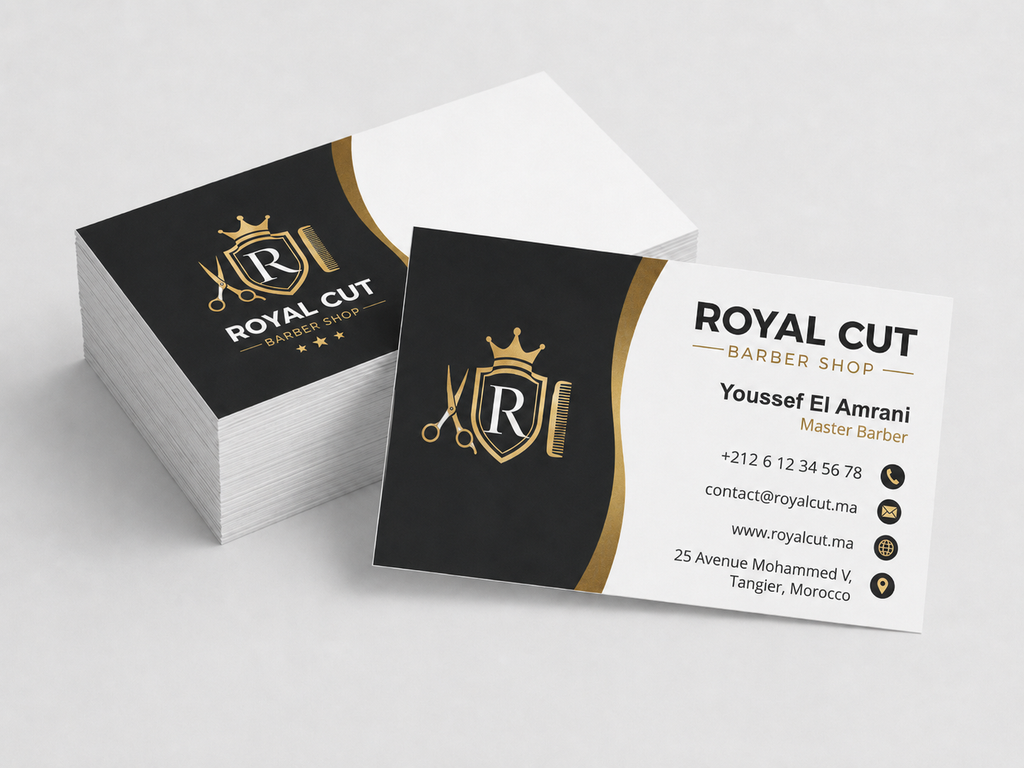 Barber Shop Business Card PSD Template Bundle – 3 Professional Designs