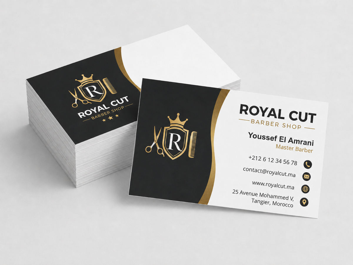 Barber Shop Business Card PSD Template Bundle – 3 Professional Designs