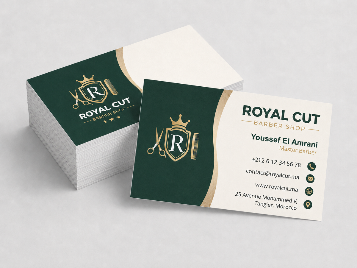 Barber Shop Business Card PSD Template Bundle – 3 Professional Designs
