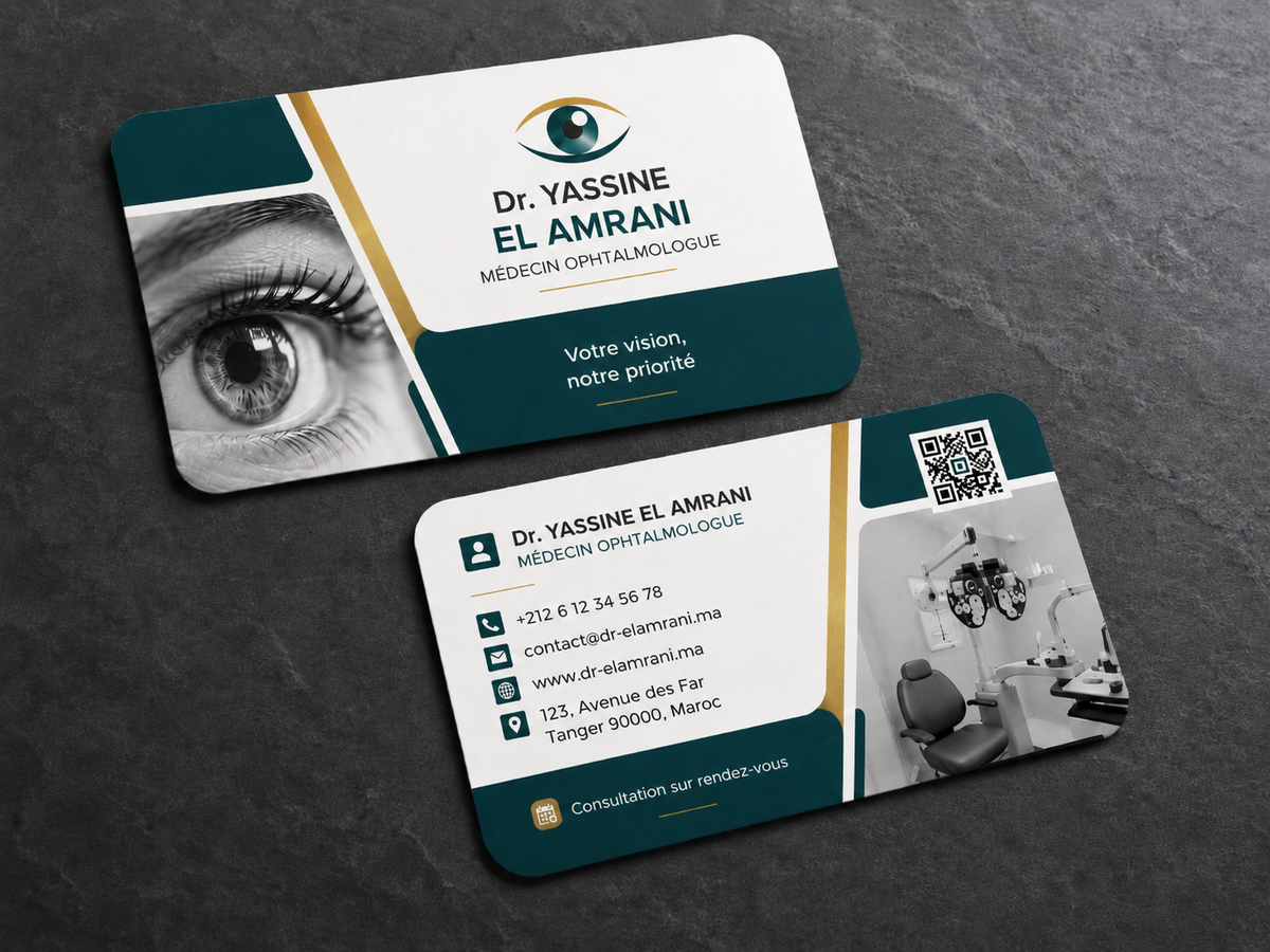 Ophthalmologist Business Card PSD Template Bundle – 3 Professional Designs
