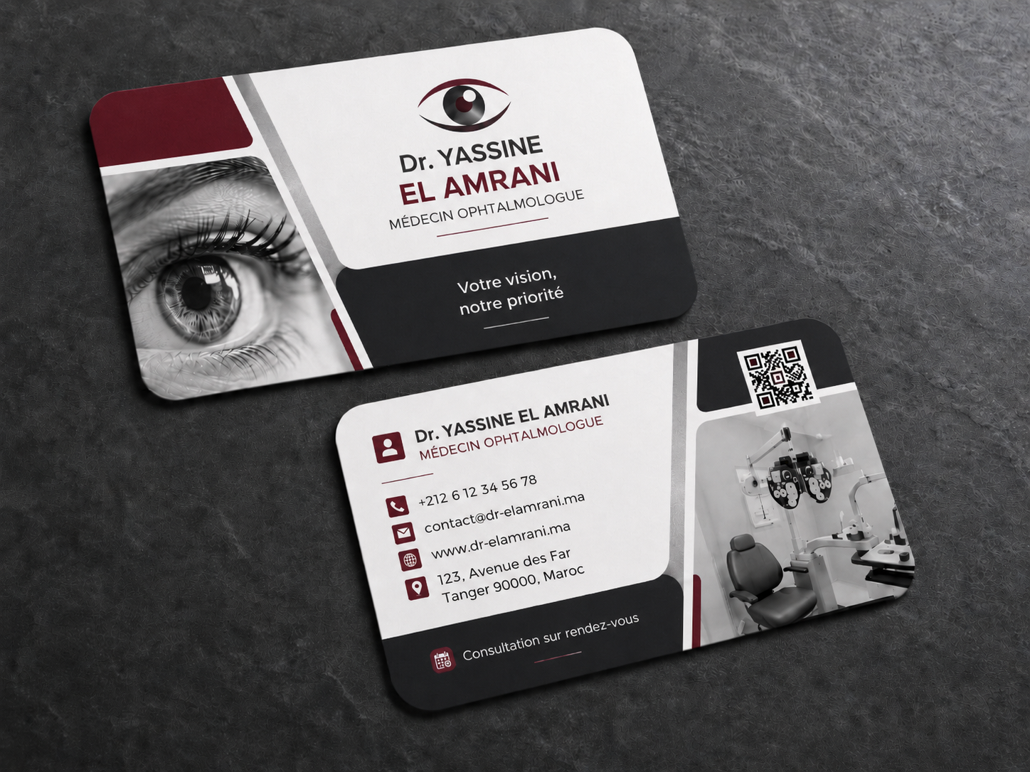 Ophthalmologist Business Card PSD Template Bundle – 3 Professional Designs