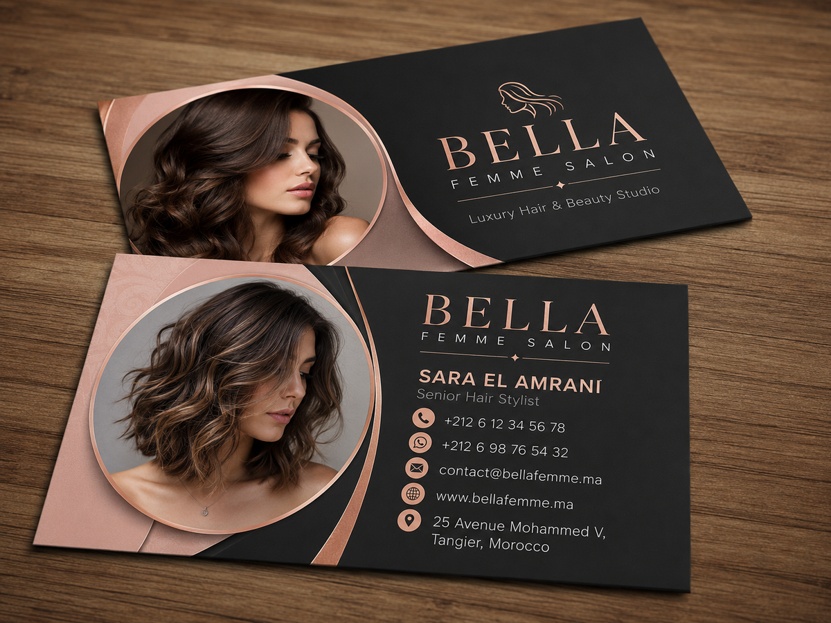 Luxury Hair & Beauty Salon Business Card PSD Templates – 3 Elegant Designs