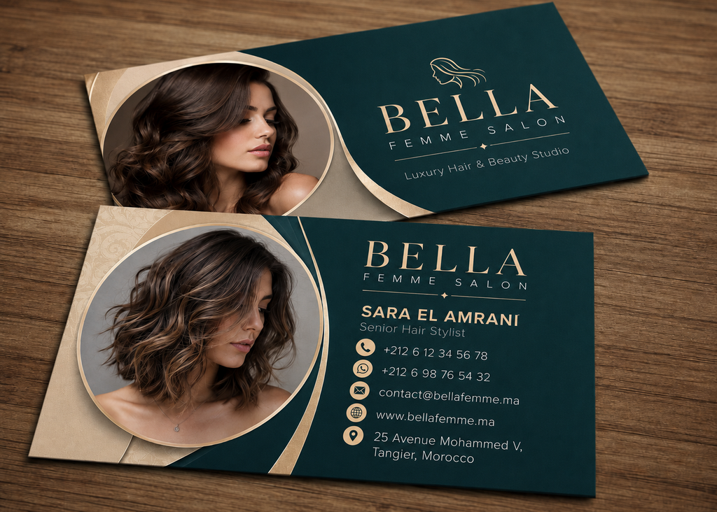 Luxury Hair & Beauty Salon Business Card PSD Templates – 3 Elegant Designs