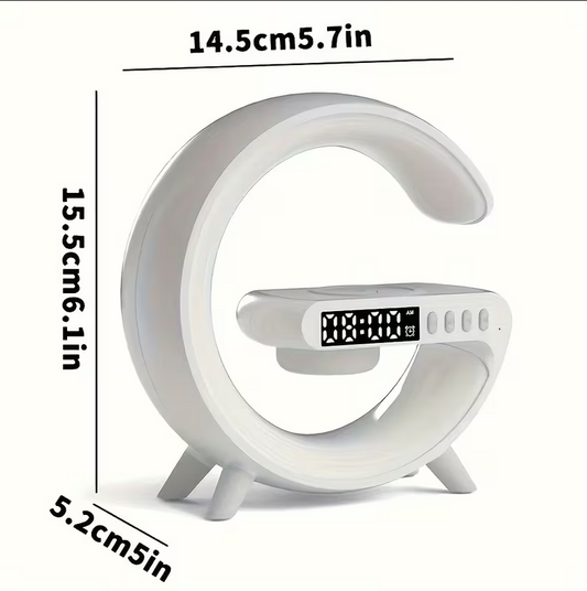 Smart Bedside Alarm Clock Lamp – RGB Ambient Light, Wireless Charging & Digital Clock
