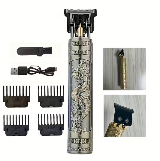 Cordless Hair & Beard Trimmer Kit – USB Rechargeable Grooming Clipper with Attachments
