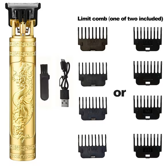 Cordless Hair & Beard Trimmer Kit – USB Rechargeable Grooming Clipper with Attachments