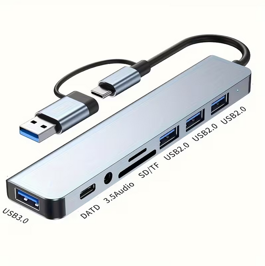 USB-C Multiport Hub with USB-A, Card Reader & Audio Jack