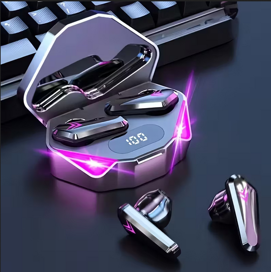Wireless Gaming Earbuds with Charging Case – Cool RGB Style & Modern Fit